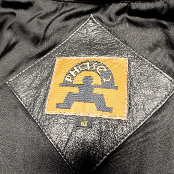 🖤PHASE 2 MEN'S SIZE SMALL BLACK LEATHER JACKET. - Picture 8 of 10